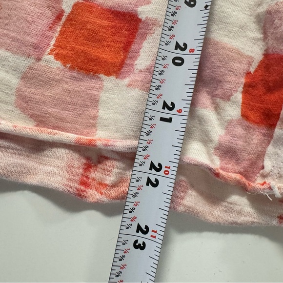 Anthropologie Maeve Picnic Graphic T Shirt Pink Combo Large Gingham size large - Picture 4 of 9